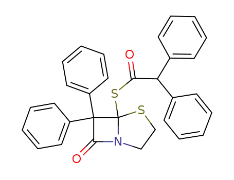 diphenyl-thioacetic acid <i>S</i>-(7-oxo-6,6-diphenyl-4-thia-1-aza-bicyclo[3.2.0]hept-5-yl ester)