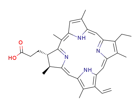 (2S)-8-Vinyl-13-ethyl-2,3-dihydro-3α,7,12,17,20-pentamethyl-21H,23H-porphyrin-2-propionic acid