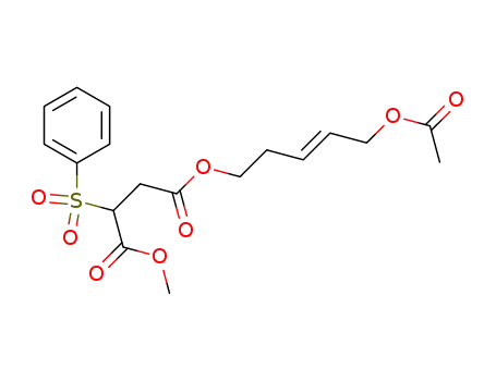 Butanedioic acid, (phenylsulfonyl)-, 4-[(3E)-5-(acetyloxy)-3-pentenyl]
1-methyl ester