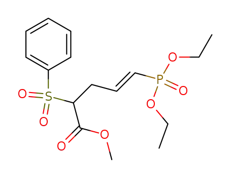 4-Pentenoic acid, 5-(diethoxyphosphinyl)-2-(phenylsulfonyl)-, methyl
ester, (E)-