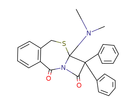 2a-dimethylamino-2,2-diphenyl-2,2a-dihydro-4<i>H</i>-azeto[2,1-<i>b</i>]benzo[<i>e</i>][1,3]thiazepine-1,9-dione