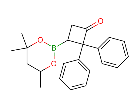Molecular Structure of 18741-96-3 (2,2-diphenyl-3-(4,4,6-trimethyl-[1,3,2]dioxaborinan-2-yl)-cyclobutanone)