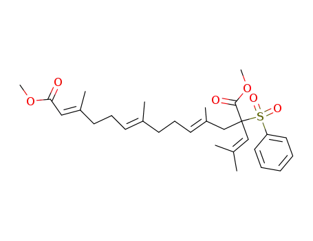 (2E,6E,10E)-3,7,11-Trimethyl-13-(2-methyl-1-propenyl)-13-(phenylsulfonyl)-2,6,10-tetradecatrienedioic acid dimethyl ester
