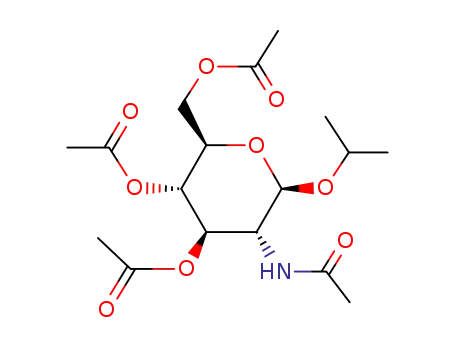 Molecular Structure of 7772-85-2 (ISO-PROPYL 2-ACETAMIDO-3,4,6-TRI-O-ACETYL-2-DEOXY-BETA-D-GLUCOPYRANOSIDE)