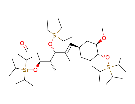 (E)-(3S,4R,5S)-7-((1R,3R,4R)-3-Methoxy-4-triisopropylsilanyloxy-cyclohexyl)-4,6-dimethyl-5-triethylsilanyloxy-3-triisopropylsilanyloxy-hept-6-enal