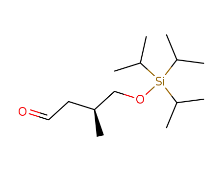Molecular Structure of 832720-97-5 (Butanal, 3-methyl-4-[[tris(1-methylethyl)silyl]oxy]-, (3S)-)