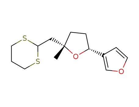 Molecular Structure of 60007-01-4 (1,3-Dithiane, 2-[(2,3,4,5-tetrahydro-5-methyl[2,3'-bifuran]-5-yl)methyl]-)