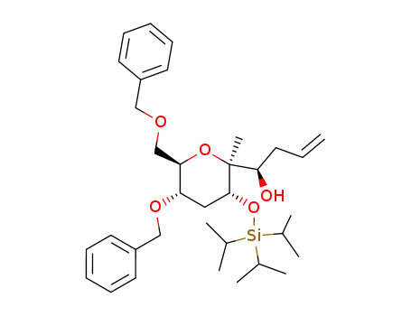 (R)-1-((2S,3R,5S,6R)-5-Benzyloxy-6-benzyloxymethyl-2-methyl-3-triisopropylsilanyloxy-tetrahydro-pyran-2-yl)-but-3-en-1-ol