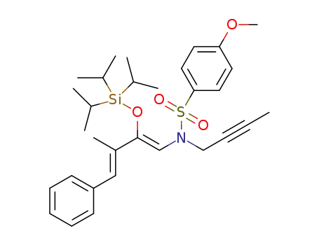 triisopropyl[(1E,3Z)-5-(p-methoxybenzenesulfonyl)-2-methyl-1-phenyl-5-azanona-1,3-dien-7-yn-3-yloxy]silane