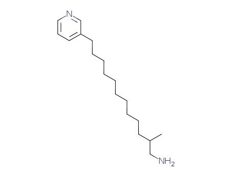 Molecular Structure of 132923-12-7 (3-Pyridinedodecanamine,b-methyl-, (bS)-)