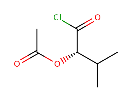 Molecular Structure of 33641-00-8 (Butanoyl chloride, 2-(acetyloxy)-3-methyl-, (S)-)