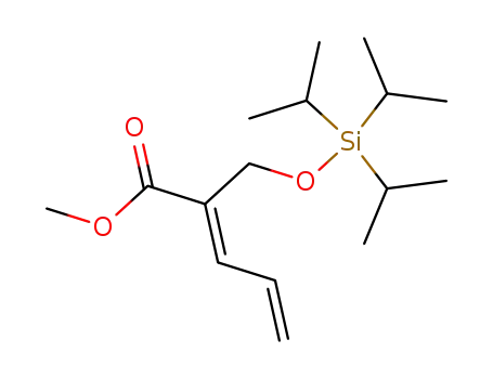 Molecular Structure of 1025798-19-9 ((E)-2-Triisopropylsilanyloxymethyl-penta-2,4-dienoic acid methyl ester)