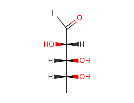 Molecular Structure of 16777-96-1 (Arabinose, 5-deoxy-)