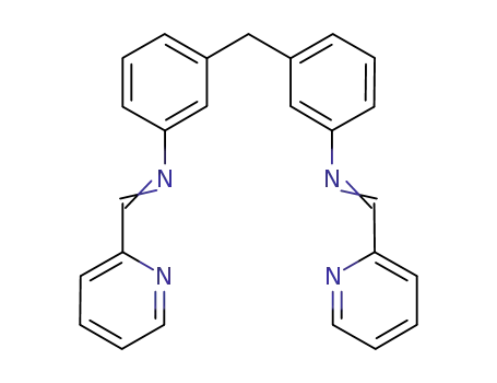 Molecular Structure of 342774-24-7 (Benzenamine, 3,3'-methylenebis[N-(2-pyridinylmethylene)-)