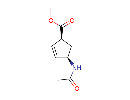 2-Cyclopentene-1-carboxylic acid, 4-(acetylamino)-, methyl ester, cis-