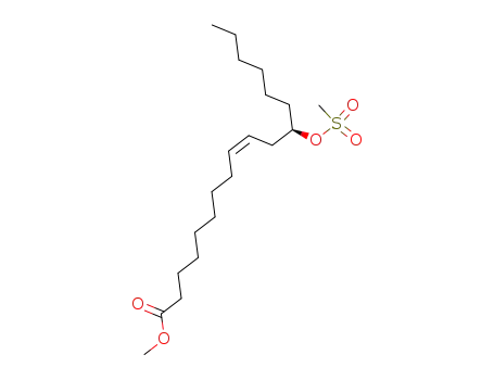 Molecular Structure of 57884-97-6 ((Z)-(R)-12-methanesulfonyloksyoctadec-9-enoic acid methyl ester)