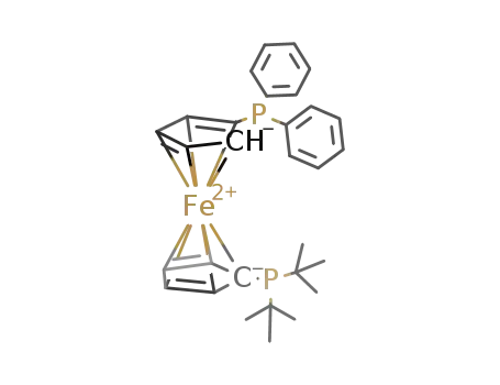 Molecular Structure of 95408-38-1 (1-DIPHENYLPHOSPHINO-1'-(DI-TERT-BUTYLPH&)