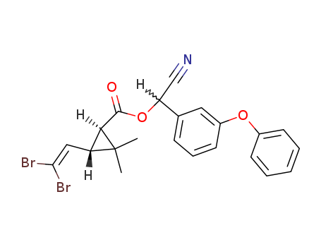 Cyclopropanecarboxylicacid, 3-(2,2-dibromoethenyl)-2,2-dimethyl-, (S)-cyano(3-phenoxyphenyl)methylester, (1R,3S)-