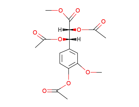 Molecular Structure of 93722-55-5 ((2<i>RS</i>,3<i>SR</i>)-2,3-diacetoxy-3-(4-acetoxy-3-methoxy-phenyl)-propionic acid methyl ester)
