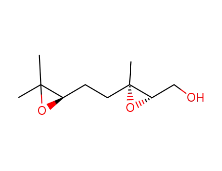 Molecular Structure of 146338-69-4 ({(2S,3S)-3-[2-((R)-3,3-Dimethyl-oxiranyl)-ethyl]-3-methyl-oxiranyl}-methanol)