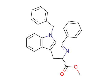 (S)-3-(1-Benzyl-1H-indol-3-yl)-2-{[1-phenyl-meth-(E)-ylidene]-amino}-propionic acid methyl ester