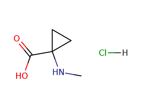 Molecular Structure of 99324-91-1 (1-METHYLAMINOCYCLOPROPANE-1-CARBOXYLIC ACID HYDROCHLORIDE)
