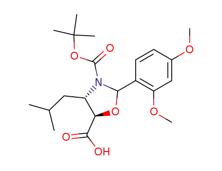 (4S,5R)-N-(tert-butoxycarbonyl)-2-(2,4-dimethoxyphenyl)-4-iso-butyl-5-oxazolidinecarboxylic acid