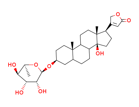 Card-20(22)-enolide,3-[(6-deoxy-b-D-glucopyranosyl)oxy]-14-hydroxy-,(3b,5b)- (9CI)