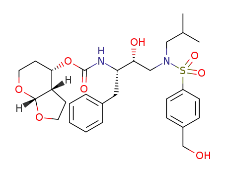 (3aS,4S,7aR)-hexahydro-2H-furo[2,3-b]pyran-4-yl-(2S,3R)-3-hydroxy-4-(4-(hydroxymethyl)-N-isobutylphenylsulfonamido)-1-phenylbutan-2-yl carbamate