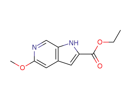 Molecular Structure of 3469-63-4 (ETHYL 5-METHOXY-1H-PYRROLO[2, 3-C]PYRIDINE-2-CARBOXYLATE)