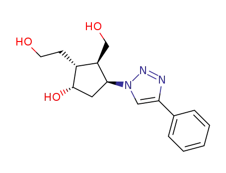 (1S,2R,3R,4S)-2-(2-hydroxyethyl)-3-(hydroxymethyl)-4-(4-phenyl-1H-1,2,3-triazol-1-yl)cyclopentanol