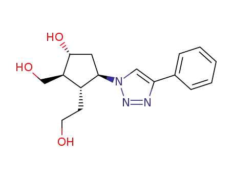 (1R,2S,3R,4R)-3-(2-hydroxyethyl)-2-(hydroxymethyl)-4-(4-phenyl-1H-1,2,3-triazol-1-yl)cyclopentanol