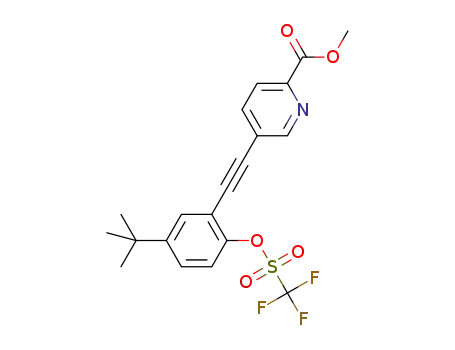 Molecular Structure of 1350553-45-5 (methyl 5-((5-tert-butyl-2-(trifluoromethylsulfonyloxy)phenyl)ethynyl)picolinate)