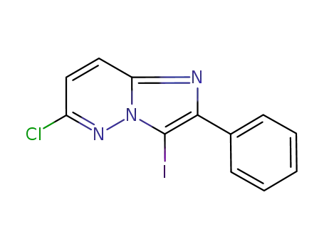 Molecular Structure of 1023697-90-6 (6-chloro-3-iodo-2-phenyl-Imidazo[1,2-b]pyridazine)