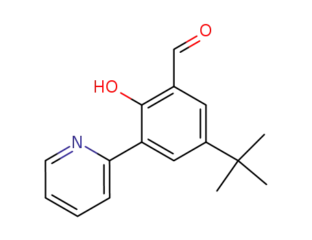 Molecular Structure of 160154-68-7 (3-(2'-pyridyl)-5-tert-butyl-2-hydroxybenzaldehyde)