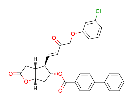 [1,1'-Biphenyl]-4-carboxylic acid [3aR-[3aa,4a(E),5b,6aa]]-4-[4-(3-chlorophenoxy)-3-oxo-1-butenyl]hexahydro-2-oxo-2H-cyclopenta[b]furan-5-yl ester manufacture