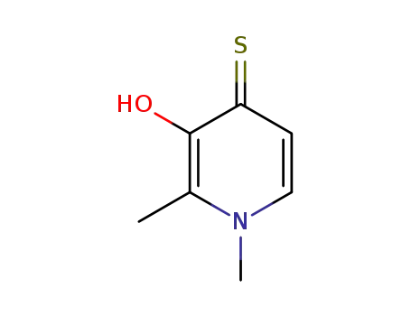 Molecular Structure of 209248-75-9 (4(1H)-Pyridinethione, 3-hydroxy-1,2-dimethyl-)