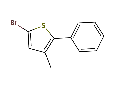 Molecular Structure of 62403-79-6 (Thiophene, 5-bromo-3-methyl-2-phenyl-)