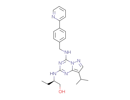 (R)-2-(1-hydroxybut-2-ylamino)-8-isopropyl-4-[4-(pyridin-2-yl)benzylamino]pyrazolo[1,5-a]-1,3,5-triazine