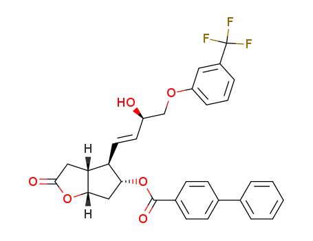[1, 1'- Biphenyl] - 4- carboxylic acid, (3aR, 4R, 5R, 6aS) - hexahydro- 4- [(1E, 3R) - 3- hydroxy- 4- [3- (trifluoromethyl) phenoxy] - 1- buten- 1- yl] - 2- oxo- 2H- cyclopenta[b] furan- 5- yl ester