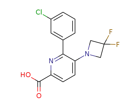 6-(3-chloro-phenyl)-5-(3,3-difluoro-azetidin-1-yl)-pyridine-2-carboxylic acid