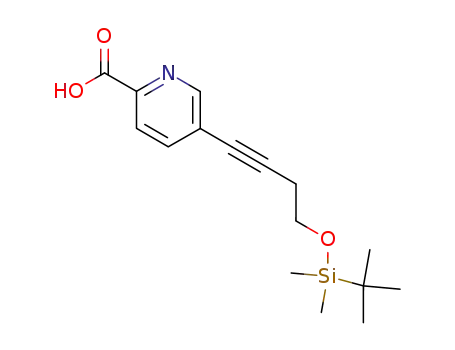 2-Pyridinecarboxylic acid,
5-[4-[[(1,1-dimethylethyl)dimethylsilyl]oxy]-1-butynyl]-