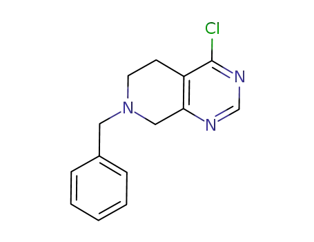 Molecular Structure of 192869-80-0 (7-BENZYL-5,6,7,8-TETRAHYDRO4-CHLORO-PYRIDO[3,4-D]PYRIMIDINE HYDROCHLORIDE)