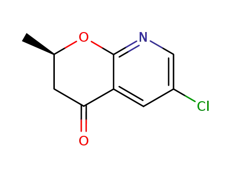 Molecular Structure of 138126-72-4 (4H-Pyrano[2,3-b]pyridin-4-one, 6-chloro-2,3-dihydro-2-methyl-, (R)-)
