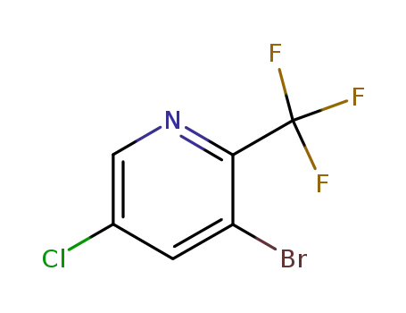 Molecular Structure of 823222-22-6 (3-bromo-5-chloro-2-(trifluoromethyl)pyridine)