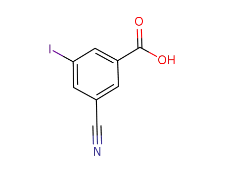 Molecular Structure of 453566-16-0 (Benzoic acid, 3-cyano-5-iodo-)