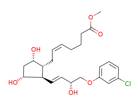 Molecular Structure of 56687-85-5 ((Z)-7-[2β-[(1E,3R)-3-Hydroxy-4-(3-chlorophenoxy)-1-butenyl]-3α,5α-dihydroxycyclopentane-1α-yl]-5-heptenoic acid methyl ester)
