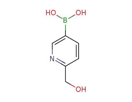 Molecular Structure of 913835-98-0 (2-(HYDROXYMETHYL)PYRIDINE-5-BORONIC ACID)
