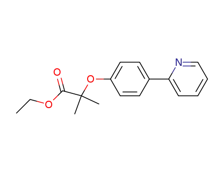 Molecular Structure of 51035-43-9 (Propanoic acid, 2-methyl-2-[4-(2-pyridinyl)phenoxy]-, ethyl ester)