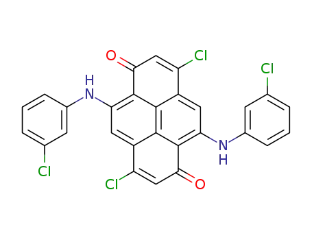 Molecular Structure of 97404-17-6 (3,8-dichloro-5,10-bis[(3-chlorophenyl)amino]pyrene-1,6-dione)